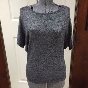 Grey dolman sleeve knit top